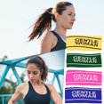 thumbnail image 2 of Sports Letter Headband - Polyester Fiber, High Elasticity, Sweat Absorbent, 2 of 7