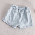 thumbnail image 7 of NAISIBABY Girls Denim Shorts, High Rise Stretch with Pockets Cute Fashion Jean Shorts Light Blue Size 8, 7 of 7