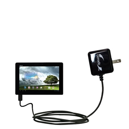 Gomadic Intelligent Compact AC Home Wall Charger suitable for the Asus MeMo Pad Smart 10 - High output power with a convenient, foldable plug design -