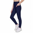 thumbnail image 4 of JTSRKL Girls Athletic Leggings Kids High Waist Lounge Stretch Sports Casual Skinny Pants Dance Workout Running Yoga Pants Navy 12-13 Years, 4 of 6