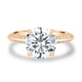 thumbnail image 2 of ESTE ORIGIN 3.50Ct Round Cut Lab-Grown Diamond Solitaire Engagement Ring – Knife Edge Pavé Band, Hidden Halo in 14K Rose Gold for Women, 2 of 7