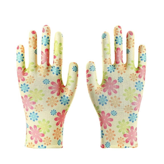 Cinvoph 12 Pair Gardening Gloves for Women Ladies Breathable Coated Multi-purposes for Yard Garden Outdoor Indoor, 4.7"x8.6"