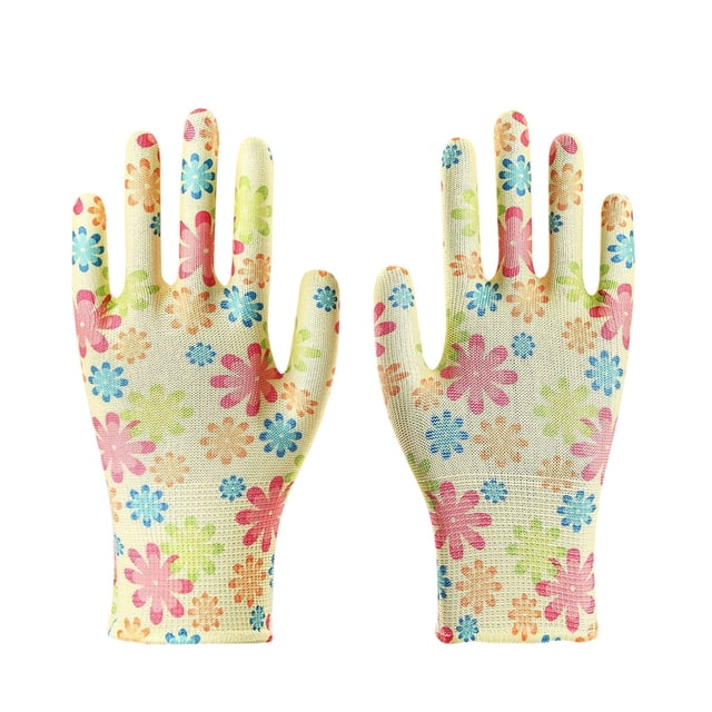 Gardening Gloves Rubber Coated | Breathable Abrasion Resistant Washable Grip | Multi-Purpose Outdoor Work | 12 Pairs | Assorted Colors | 9.1x3.15 in | Garden, Planting, Weeding, Picking