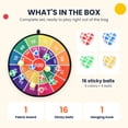 thumbnail image 3 of TiokMc Dart Board Game for Kids, Indoor & Outdoor Fun, Classic Backyard Toy with 16 Sticky Balls, Safe and Interactive Family Party Game for Boys, Girls, Teens Ages 3+, 3 of 8