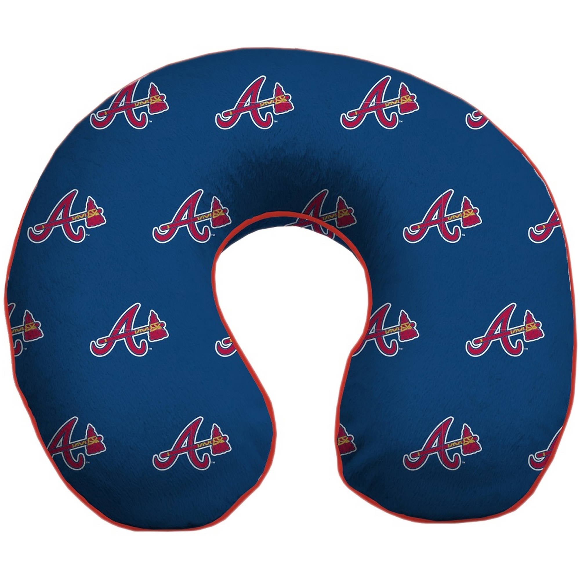 MLB Licensed Memory Foam UNeck Travel Pillow, Atlanta Braves