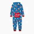 thumbnail image 5 of PatPat Christmas Pajamas Family Matching One Piece Couple Holiday Pjs for Men Cute Santa Claus Gifts Allover Print Onesies Hooded Zipper Sleepwear with Hat & Socks, Blue, XL, 5 of 12
