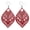 Red, variant on Large Peacock Dangles Hypoallergenic Earrings for Sensitive Ears Made with Plastic Posts