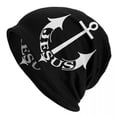 thumbnail image 2 of Gorros de ancla de Jesús para hombres y mujeres, gorros de punto, gorros de Hip Hop, gorros católicos, gorros de Navidad, Unisex, adultos, Invierno, 2 of 4