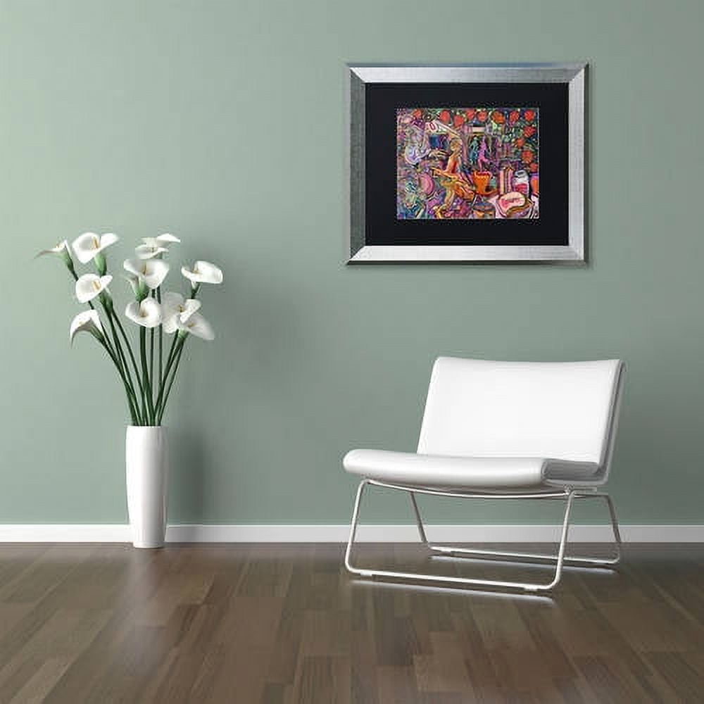 Trademark Fine Art Abstract Matted Framed Art ' Strawberry Jam ' by Josh Byer