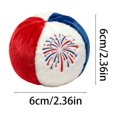 thumbnail image 3 of erdimoy 4th of July Patriotic Plush Balls, 2.36" Soft Red White Blue Embroidered Toys (4 Styles), 3 of 6