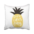 thumbnail image 1 of ARTJIA Brush Cute With Lettering Good Vibes Only Calligraphy Creative Day Drawing Drawn Emblem Pillowcase 18x18 inch, 1 of 1