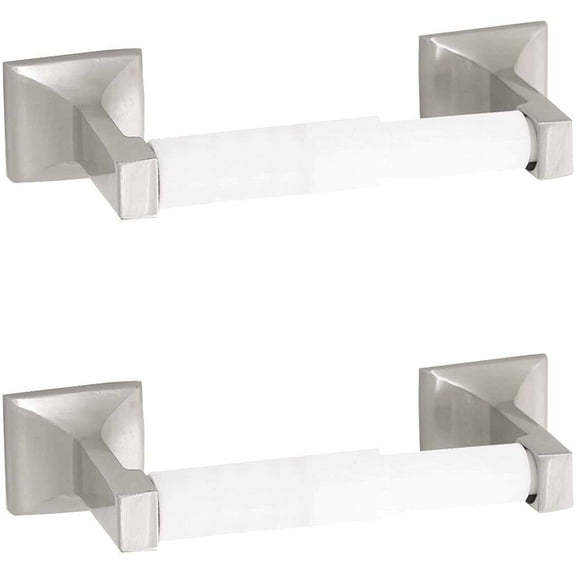 Design House 539171 Millbridge Toilet Paper Holder, Satin Nickel Finish, 2 pack
