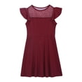 thumbnail image 3 of Mgmyaa Girls Dress Summer Lace Ruffle Sleeve Mesh A Line Casual Party Dresses with Pockets 4-14 Years, 3 of 3