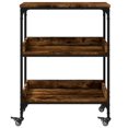 thumbnail image 5 of vidaXL Kitchen Trolley Smoked Oak 60x41x80.5 cm Engineered Wood, 5 of 5