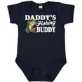 thumbnail image 3 of Inktastic Daddy's Fishing Buddy with White Text Boys Baby Bodysuit, 3 of 5