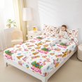 thumbnail image 4 of Manfei Boys Girls Xmas Gingerbread Man Snowflakes 4 Pieces Queen Sheet Sets,Merry Christmas Ultra Soft Flat Sheet,Happy New Year Queen Fitted Sheet,Luxury Bedroom Decor, 4 of 7