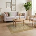 thumbnail image 2 of ODIKA 4'x6' Beige Floral Art Nouveau Design Washable Area Rug Elegant Botanical Motif with Ornate Borders for Home Office, Under Desk, Non-Slip Chair-Friendly, Flatwoven, 2 of 3