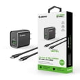 thumbnail image 3 of Esoulk 20W 2-Port Type-C PD (Power Delivery) and USB-A Quick Charge, Ultra Fast Charging Wall Charger with USB Cable for TCL 50 LE - Black, 3 of 9