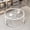 White, variant on Round Glass Coffee Table for Living Room,Minimalist Modern Center Table with Metal Frame for Small Space,Easy Assembly,27 x 27In