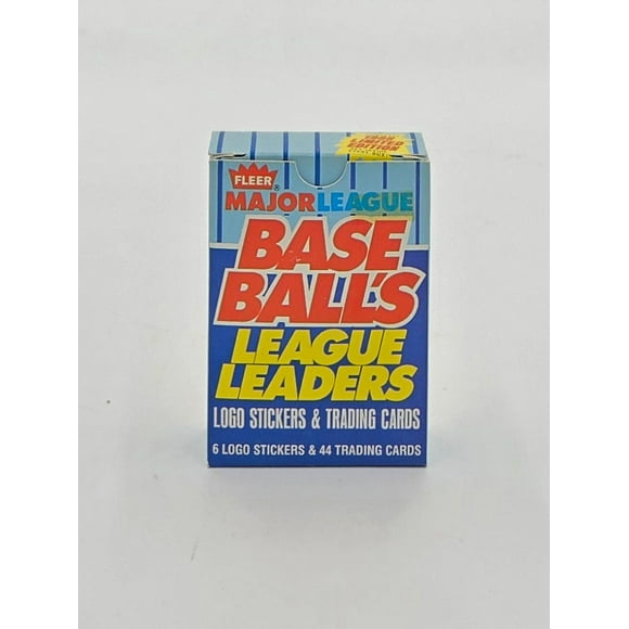 1988 Fleer MLB Baseball's League Leaders Cards & Logo Stickers Complete Set (44 Cards)