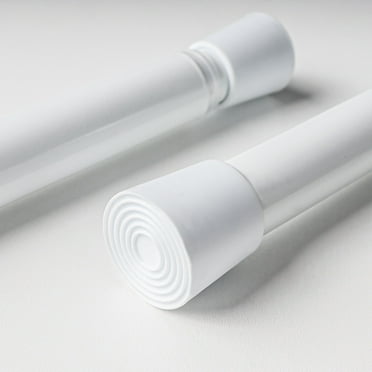 Tension Curtain Rods 16-76 Inches,Spring Adjustable White Curtain Rod for Bathroom,Windows,Kitchen,Doorway,Cupboard Bars
