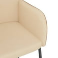 thumbnail image 5 of vidaXL Dining Chairs 2 pcs Cream Fabric and Faux Leather, 5 of 5