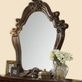 thumbnail image 6 of Scroll and Molded Wooden Mirror with Carved Details Cherry Brown - Saltoro Sherpi, 6 of 6