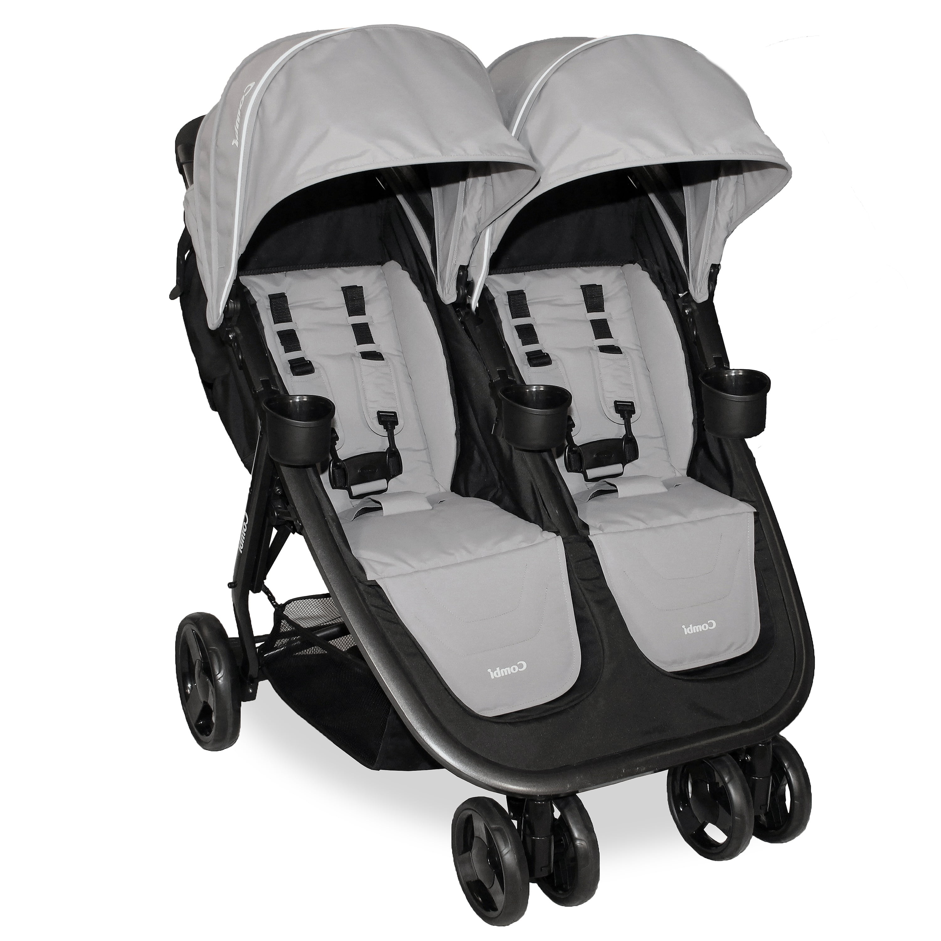 Combi Fold N Go Double Stroller, Titanium