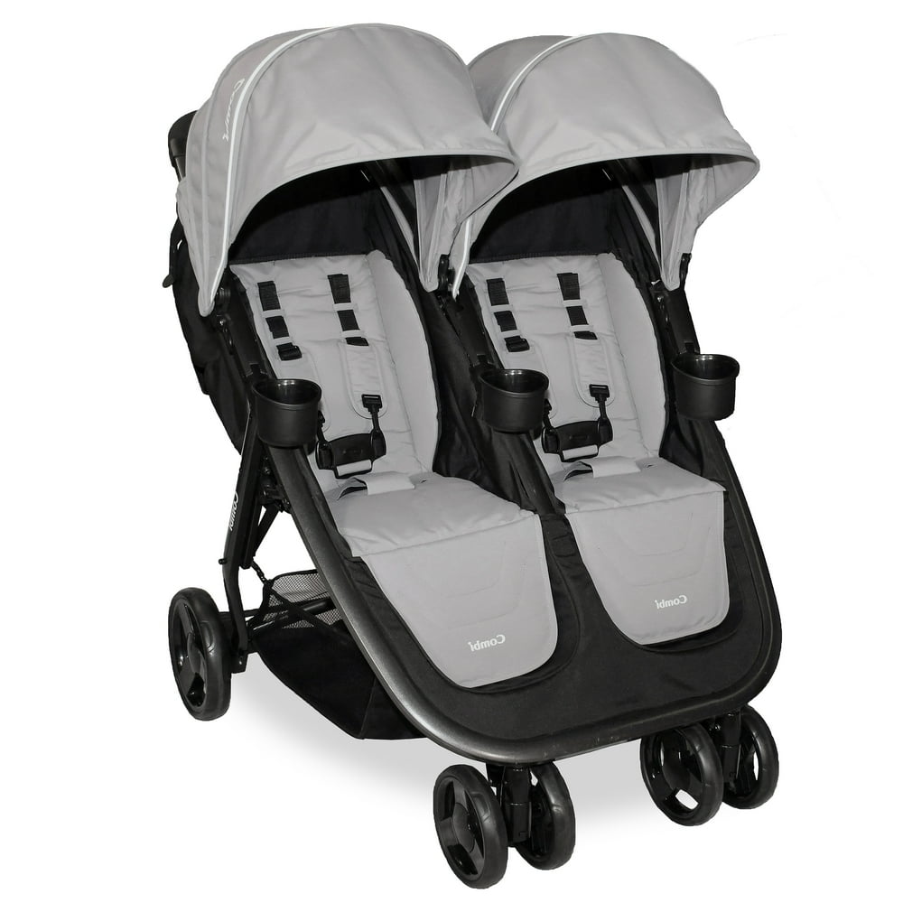 Combi Fold N Go Double Stroller, Titanium