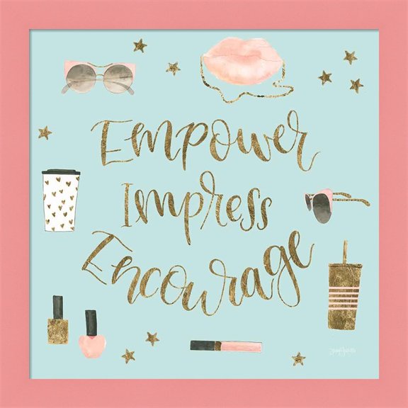 Great Art Now Boss Ladies V Mint by Jenaya Jackson, Framed Wall Art, 14W x 14H