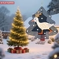 thumbnail image 4 of Stylized Metal Hanging Christmas Tree Wind Spinner - Intricate Patterns Vibrant Colors Perfect for Garden & Yard Decor, 4 of 7