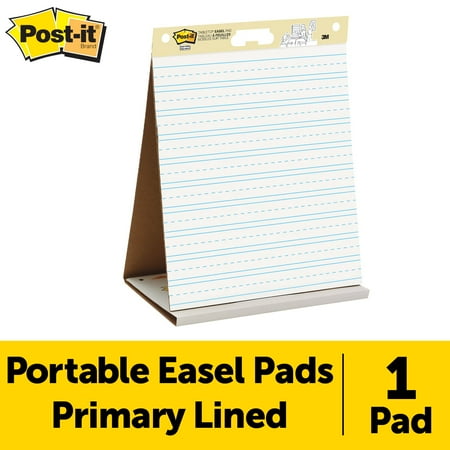 Post-it Super Sticky Tabletop Easel Pad, White, Lined, 20 in. x 23 in., 1 Pads
