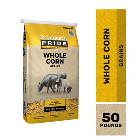 Producer's Pride Whole Corn Grains Cattle Feed, 50 lb. Bag