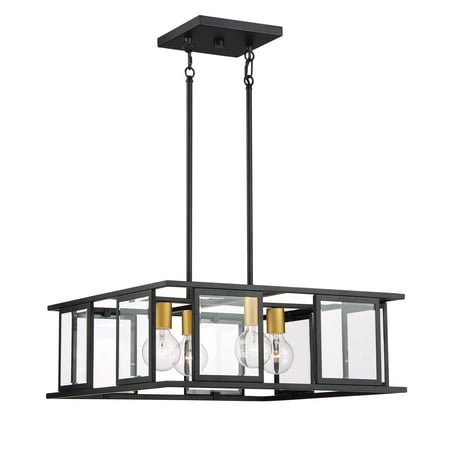 

Pendants 4 Light With Black Finish Steel Material Medium Base 22 inch 240 Watts