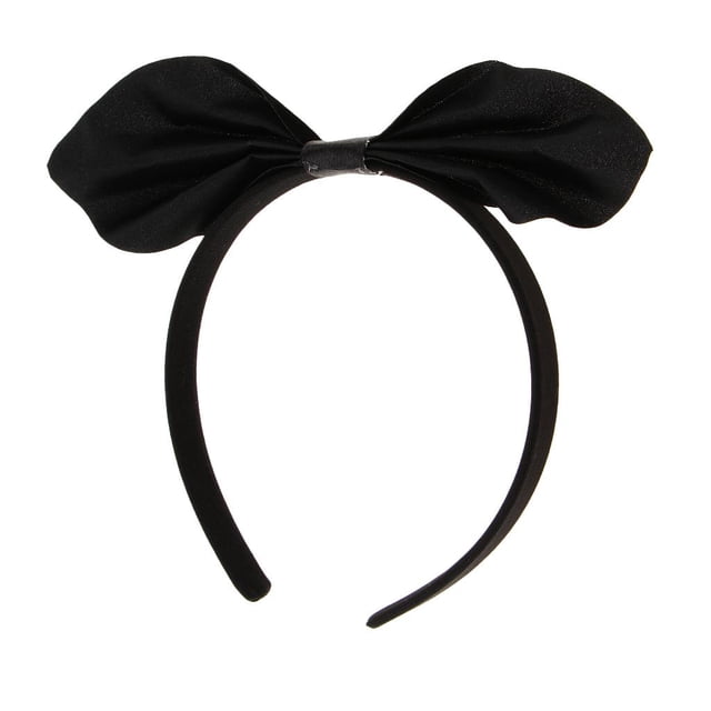 Diadema Hugo Party Bowknot banda para el cabello con lazo negro satinado