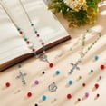 thumbnail image 4 of Kit para hacer collares de rosario, suministros para hacer rosarios, juego de collares de primera comunión, kit de cuentas de perlas, 4 of 7