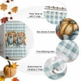 thumbnail image 5 of Shower Curtain 72"W x 78"L Thanksgiving Pumpkin Watercolor Plaid Fabric Shower Curtains Set with Hooks Water Repellent Bathroom Curtains Machine Washable Bathroom Accessories, 5 of 6