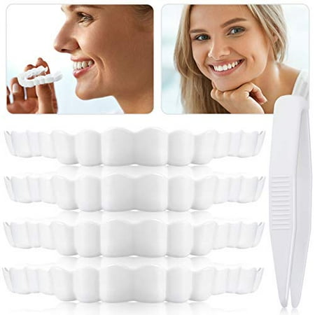 8 Pieces Instant Veneers Dentures Fake Teeth Smile Serrated Denture...