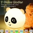 thumbnail image 2 of Panda luz nocturna, lindo animal luz nocturna para niños, Kawaii 7 colores cambiantes LED luces nocturnas, bebé guardería oso silicona luz nocturna para niños regalos de cumpleaños, decoración esquí esquí Gafas de esquí, 2 of 5
