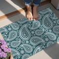 thumbnail image 4 of Teal Paisley Pattern Door Rugs,Washable Non Slip Door Mats Indoor,Decorative Door Mats,Entry Mat Indoor for Entrance,Bedroom,Kitchen,Bathroom,20"x32", 4 of 6