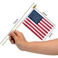thumbnail image 3 of 12 Pack Small American Flags Stick Small US Flags/Mini American Flags Outside 4x6 Inch American Hand Held Stick Flags with Kid-Safe Spear Top,Patriotic Veterans Day Decorations,4th July Decorations, 3 of 6