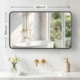 thumbnail image 2 of Gianna Anti-Fog Bathroom Wall Mirror – 30" x 48" Shatterproof Vanity Mirror with Rectangular Metal Frame, Black, 2 of 5