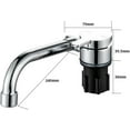 thumbnail image 3 of ABPETE Pro-Grade Fold-Down Camper Faucet,360° Swivel Brass Spout with Chrome Finish | Hot/Cold Mixer for RV Kitchens & Marine Decks (G1/2 Black Base), 3 of 9