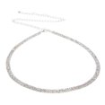 thumbnail image 1 of Vestido de las señoras de la cintura de la correa de la cadena de cristal partido accesorio de la joyería de la cintura 3 niveles Sunnimix Cadena de la cintura del baile del vientre, 1 of 8