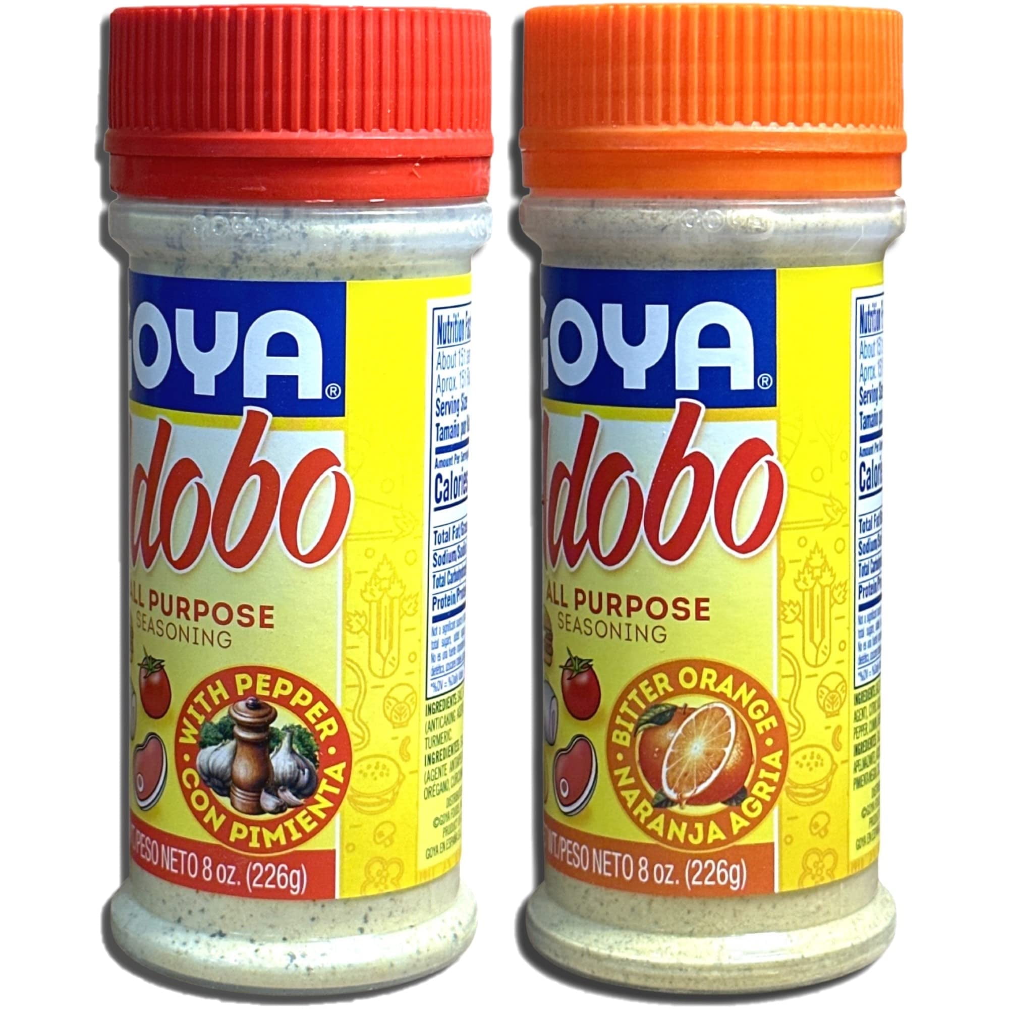 Goya Adobo All Purpose Seasoning Ultimate Variety Pack | 8 Ounce | 8 Flavors Including With Pepper, Without Pepper, Bitter Orange, Lemon & Pepper, etc.