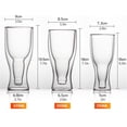 thumbnail image 2 of Vaso de cerveza de doble pared que mantiene la cerveza fría, hermosos y únicos vasos de cerveza con aislamiento para bar en casa., 2 of 12
