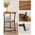 thumbnail image 4 of VASAGLE Side Table, 2-Tier Round End Table, Nightstand with Steel Frame for Small Spaces, Living Room, Bedroom, Rustic Brown and Ink Black, 4 of 5