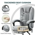 thumbnail image 6 of JONPONY Big and Tall Office Chair 500LBS Executive Office Chair Massage and Footrest Ergonomic Computer Desk Chair Reclining High Back Leather Office Chair Lumbar Back Support Swivel Rolling,Grey, 6 of 9