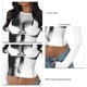thumbnail image 3 of Top corto para mujer, estampado de moda, manga larga, cuello redondo, camiseta sin mangas ajustada para mujer, 3 of 6
