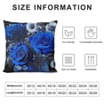 thumbnail image 5 of JRXY Rose Flowers Pillow Cases Cushion Covers Kids Botanical Rose Floral Throw Pillow Covers Soft Decor Garden Flower Decorative Throw Pillowcases Valentine's Day Blue Cushion Cases White, 5 of 5